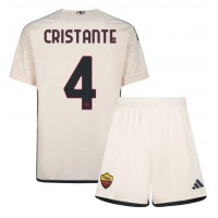 AS Roma Bryan Cristante #4 Vonkajší Detský futbalový dres 2023-24 Krátky Rukáv (+ trenírky)